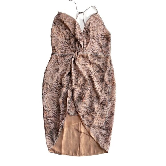 TJD - The Jetset Diaries Basilisk Snake Print Mini Dress, Large - Picture 2 of 6